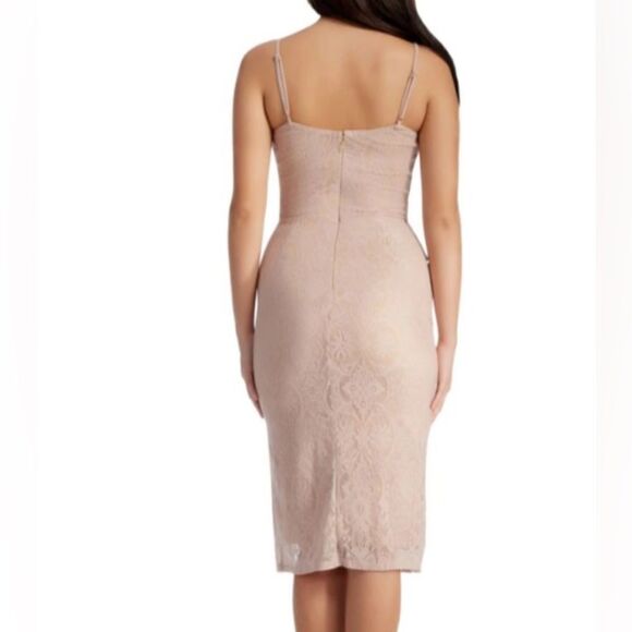 DRESS THE POPULATION NWT  Zahra Lace Bodycon Dress in Blush Size Medium - Picture 3 of 6